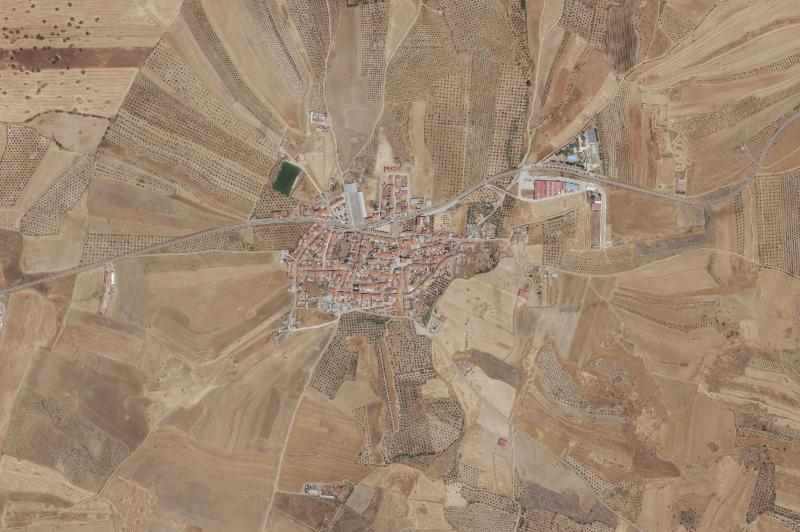 Ortofoto actual del núcleo de Malpartida de la Serena