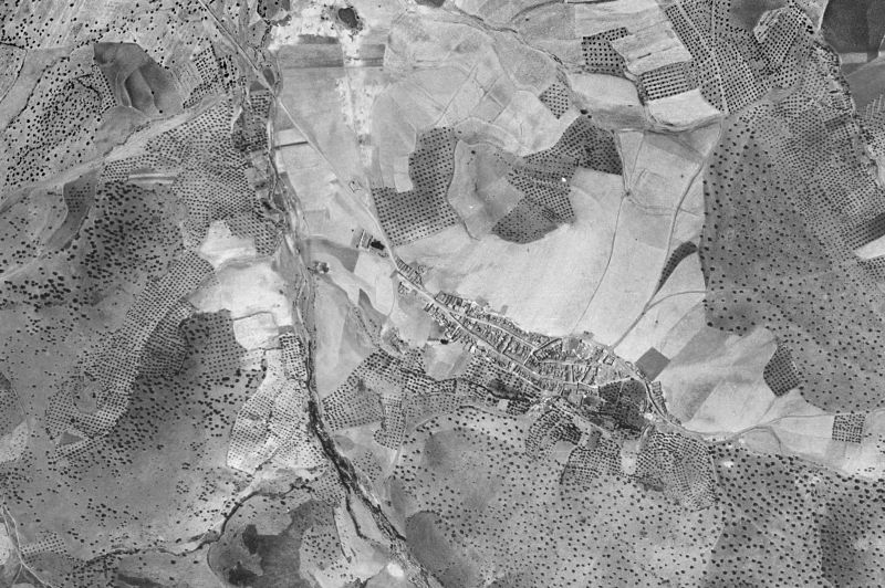 Ortofoto de 1956-1957 del núcleo de Manchita