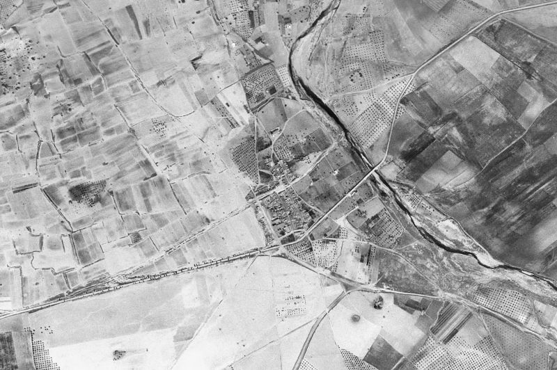 Ortofoto de 1956-1957 del núcleo de Mengabril