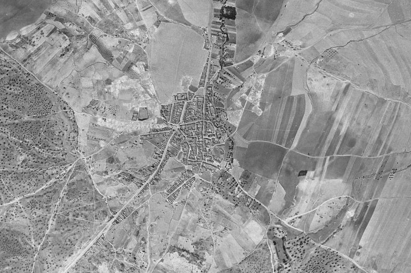 Ortofoto de 1956-1957 del núcleo de Mirandilla