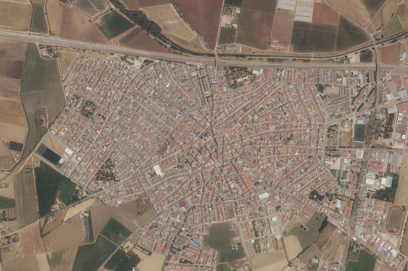 Ortofoto actual del núcleo de Montijo