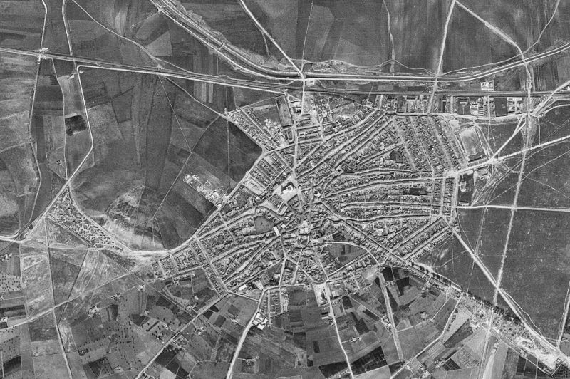 Ortofoto de 1956-1957 del núcleo de Montijo