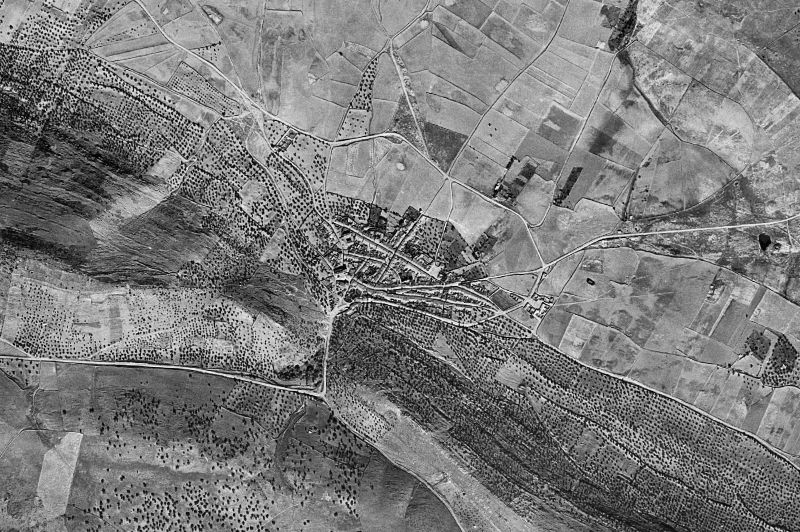Ortofoto de 1956-1957 del núcleo de La Parra