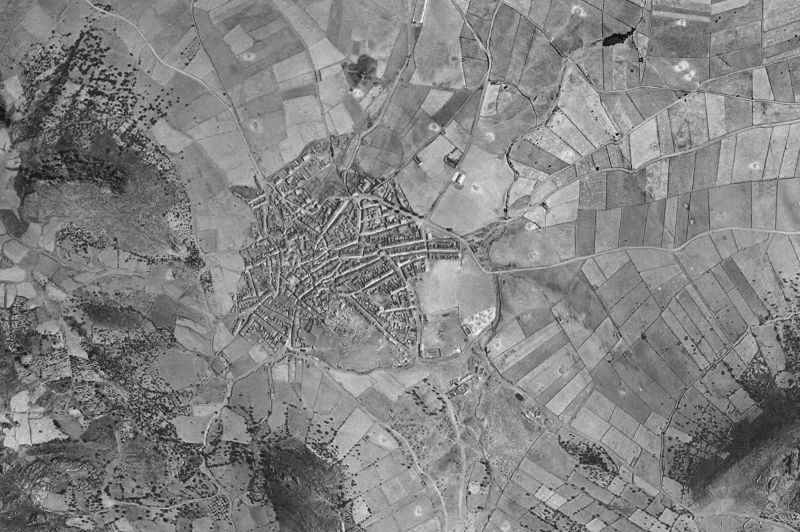 Ortofoto de 1956-1957 del núcleo de Peñalsordo