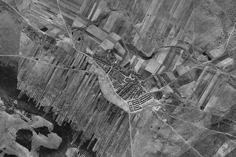 Ortofoto de 1956-1957 del núcleo de Peraleda del Zaucejo