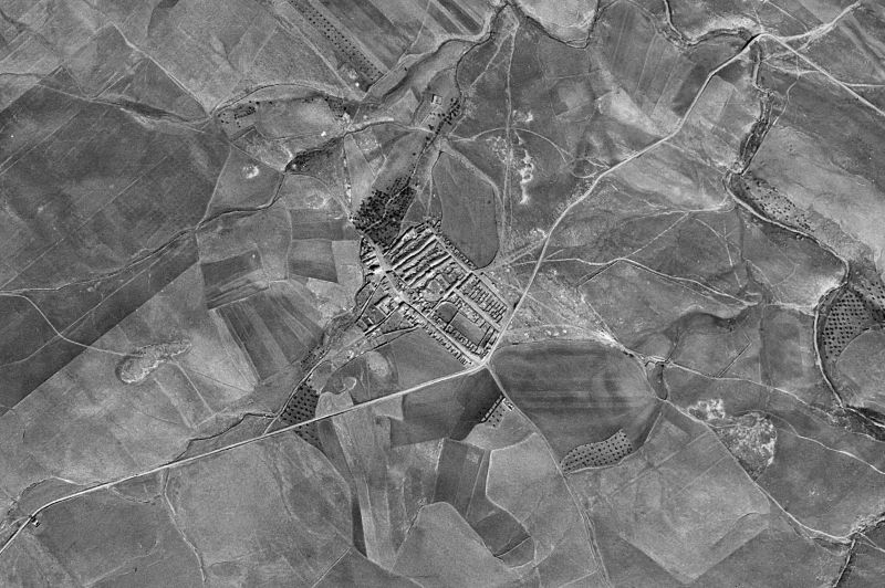 Ortofoto de 1956-1957 del núcleo de Puebla del Prior