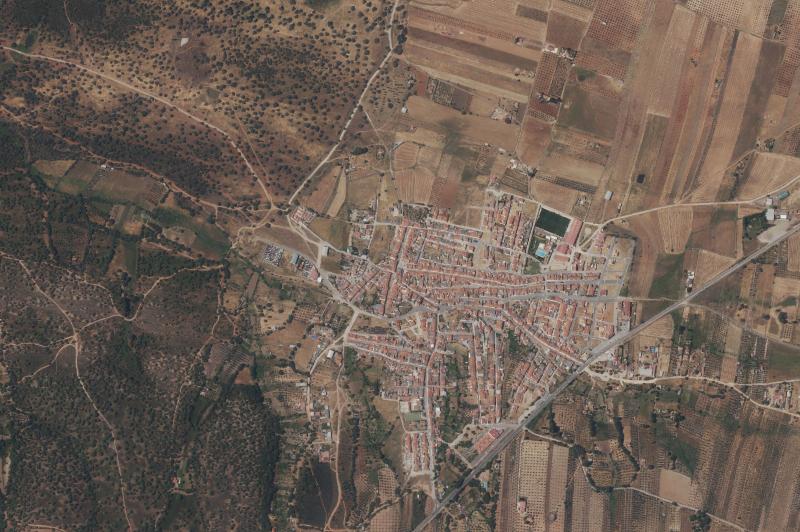 Ortofoto actual del núcleo de Puebla de Obando