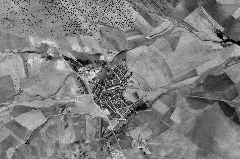 Ortofoto de 1956-1957 del núcleo de Retamal de Llerena