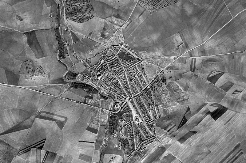 Ortofoto de 1956-1957 del núcleo de Ribera del Fresno
