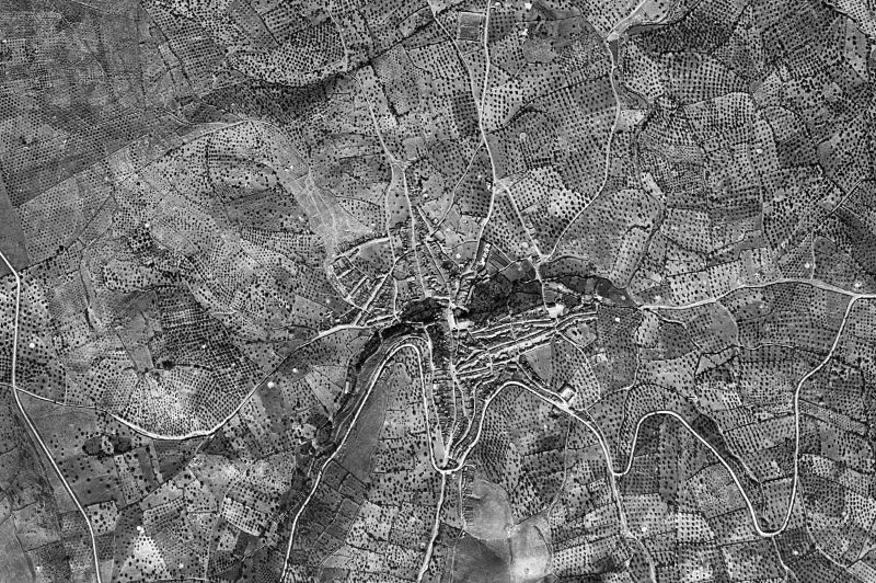 Ortofoto de 1956-1957 del núcleo de Salvaleón