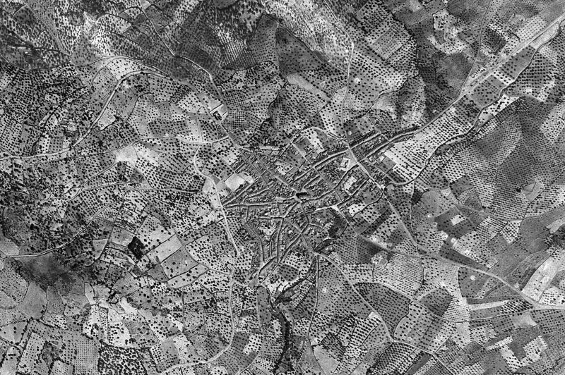 Ortofoto de 1956-1957 del núcleo de Salvatierra de los Barros