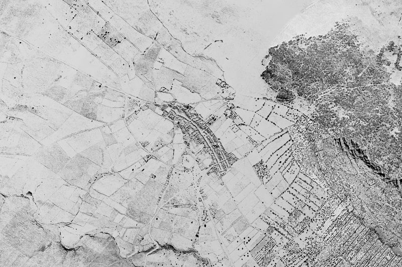 Ortofoto de 1956-1957 del núcleo de Sancti-Spíritus