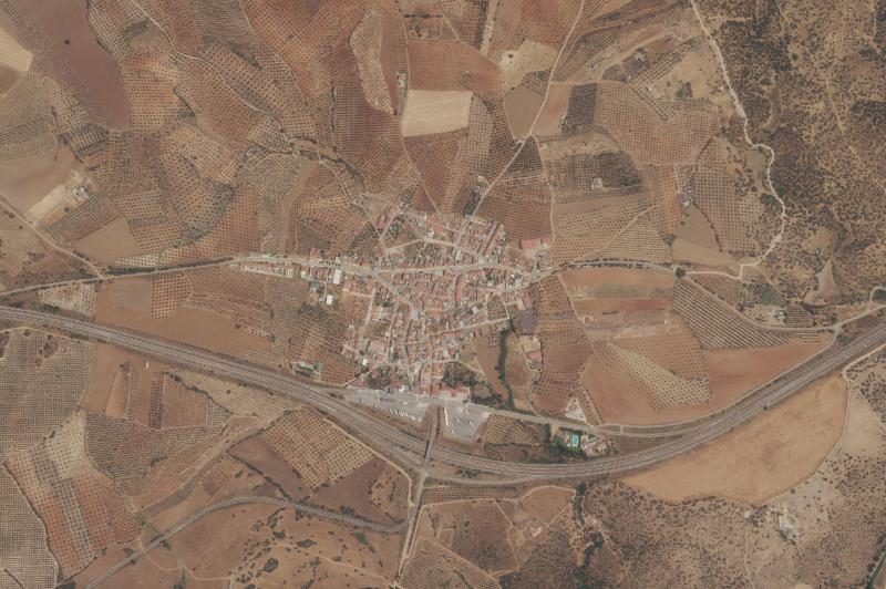 Ortofoto actual del núcleo de San Pedro de Mérida