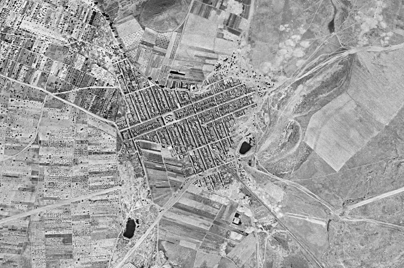 Ortofoto de 1956-1957 del núcleo de Santa Amalia
