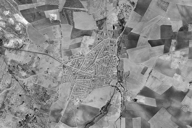 Ortofoto de 1956-1957 del núcleo de Santa Marta