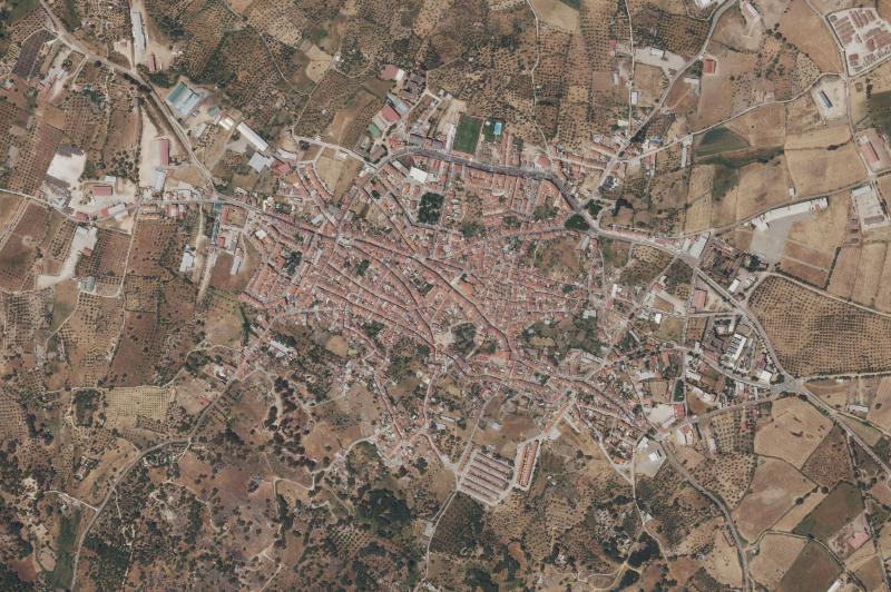 Ortofoto actual del núcleo de San Vicente de Alcántara