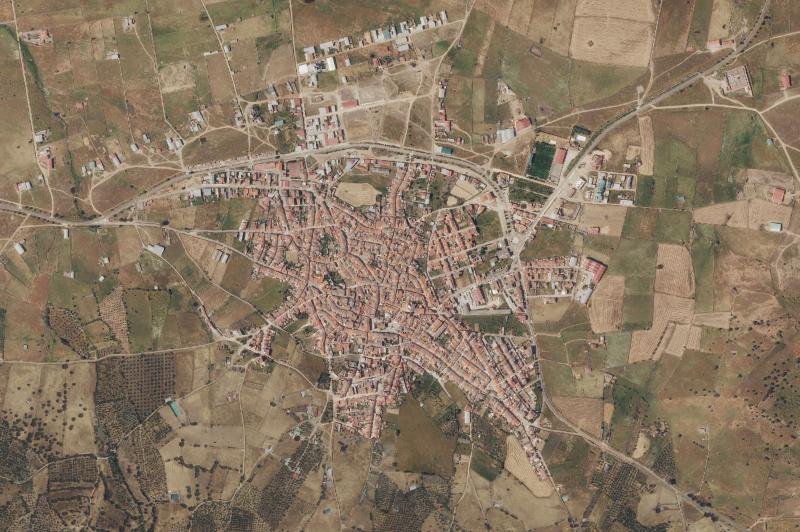 Ortofoto actual del núcleo de Siruela