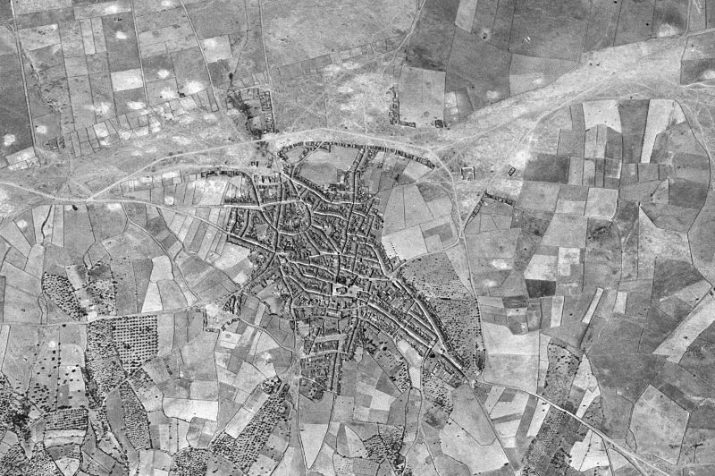 Ortofoto de 1956-1957 del núcleo de Siruela
