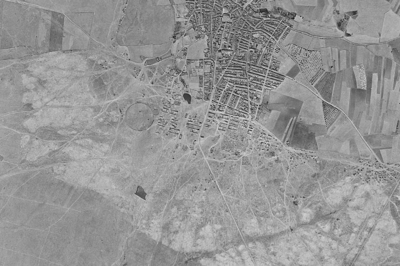 Ortofoto de 1956-1957 del núcleo de Talarrubias