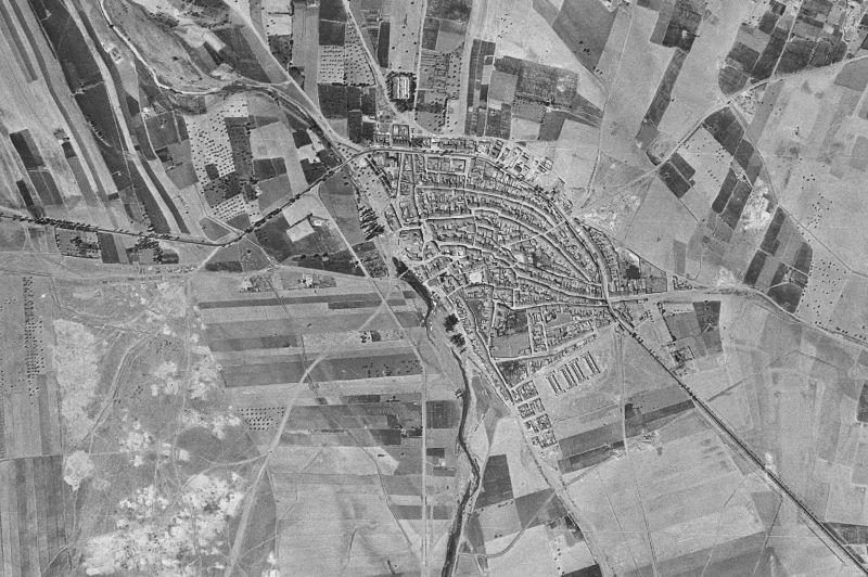 Ortofoto de 1956-1957 del núcleo de Talavera la Real