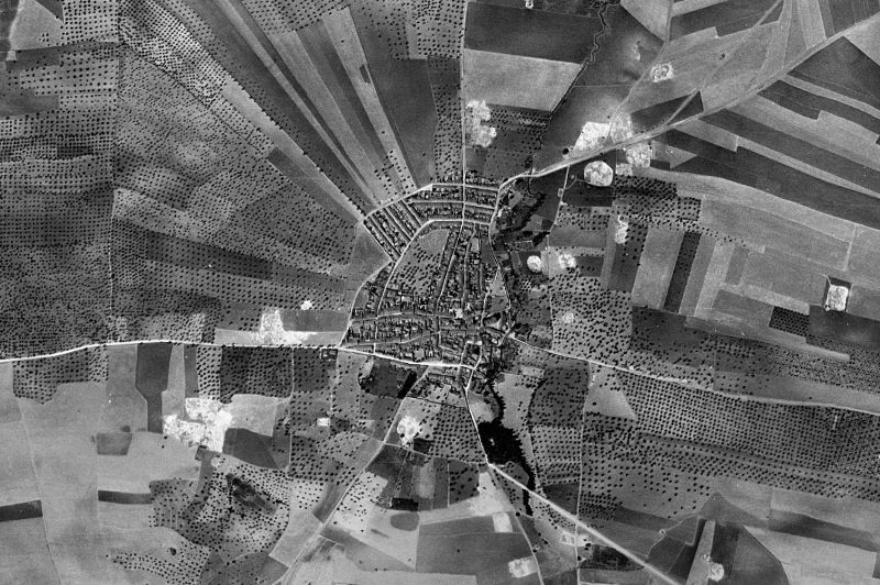 Ortofoto de 1956-1957 del núcleo de Torre de Miguel Sesmero