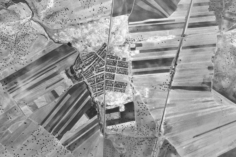 Ortofoto de 1956-1957 del núcleo de Torremejía