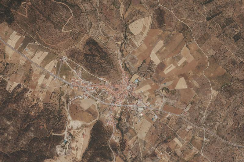Ortofoto actual del núcleo de Trasierra