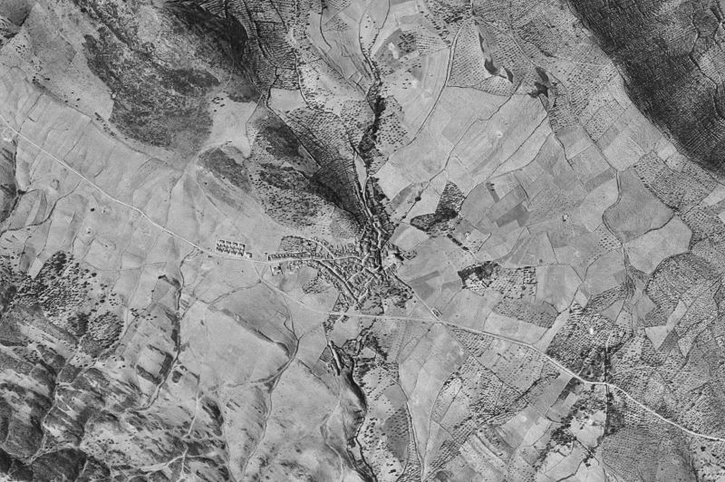 Ortofoto de 1956-1957 del núcleo de Trasierra