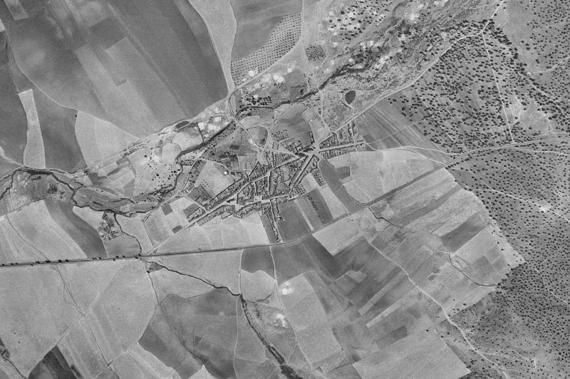 Ortofoto de 1956-1957 del núcleo de Trujillanos