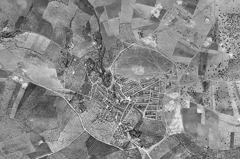 Ortofoto de 1956-1957 del núcleo de Valverde de Leganés