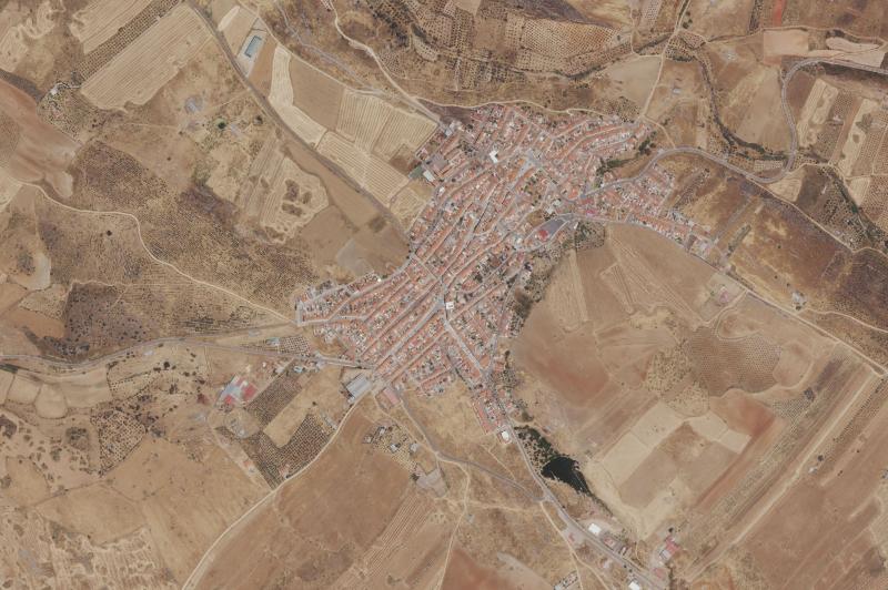 Ortofoto actual del núcleo de Valle de la Serena
