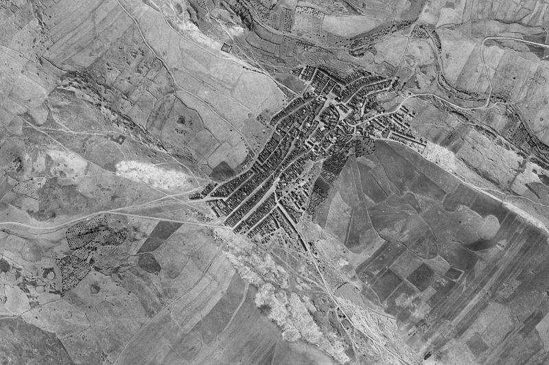 Ortofoto de 1956-1957 del núcleo de Valle de la Serena
