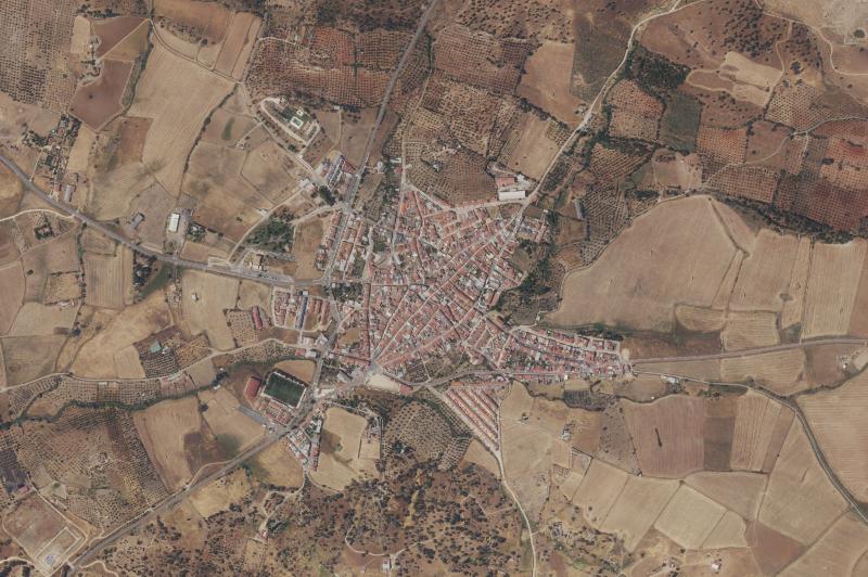Ortofoto actual del núcleo de Villar del Rey