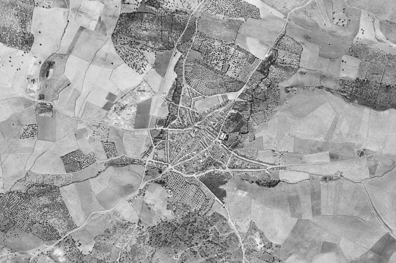 Ortofoto de 1956-1957 del núcleo de Villar del Rey