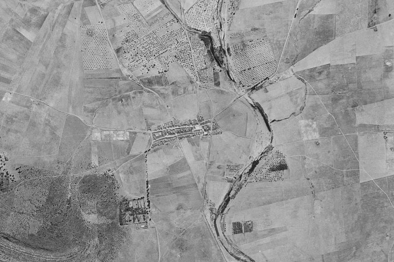 Ortofoto de 1956-1957 del núcleo de Villar de Rena