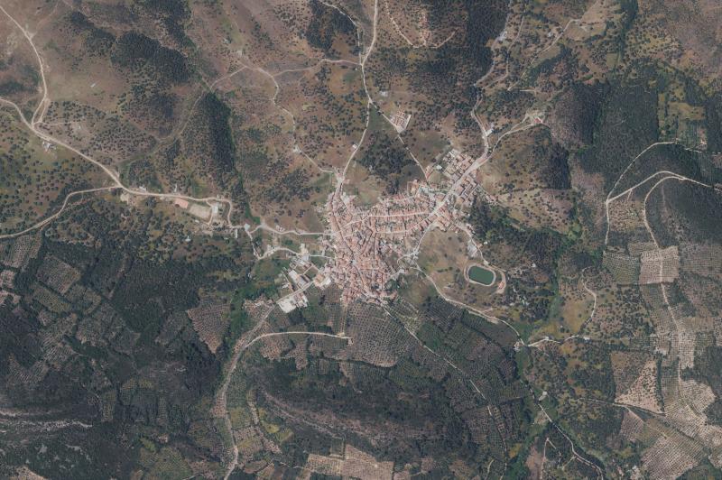 Ortofoto actual del núcleo de Villarta de los Montes