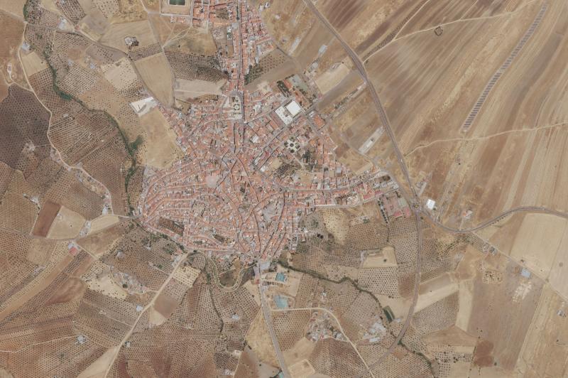 Ortofoto actual del núcleo de Zalamea de la Serena