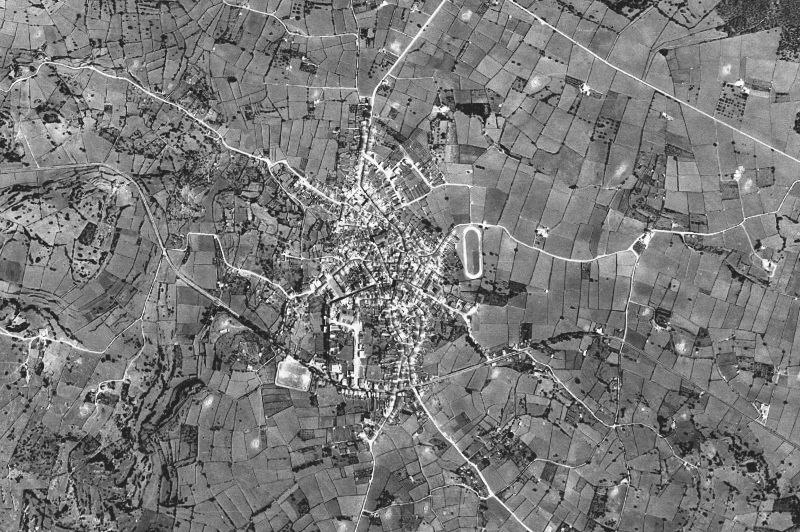 Ortofoto de 1956-1957 del núcleo de Alaior