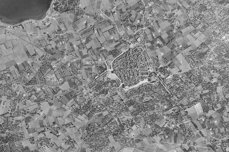Ortofoto de 1956-1957 del núcleo de Alcúdia