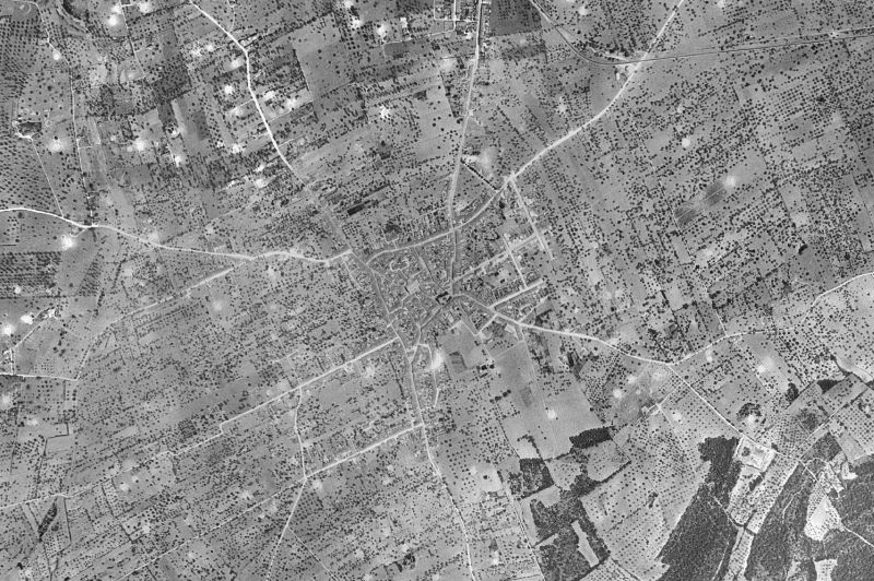 Ortofoto de 1956-1957 del núcleo de Algaida