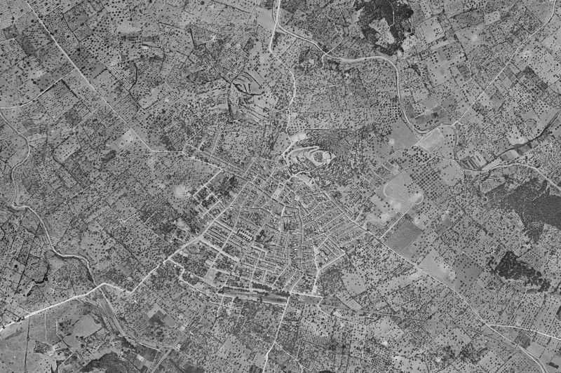 Ortofoto de 1956-1957 del núcleo de Artà