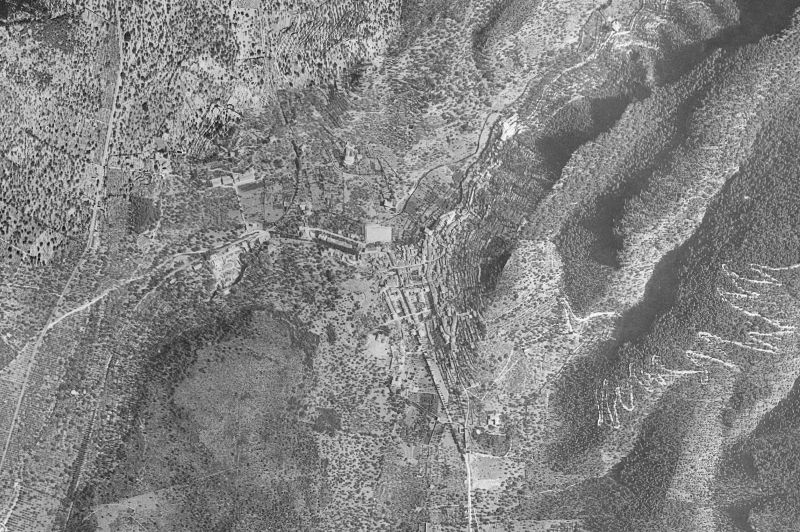 Ortofoto de 1956-1957 del núcleo de Bunyola