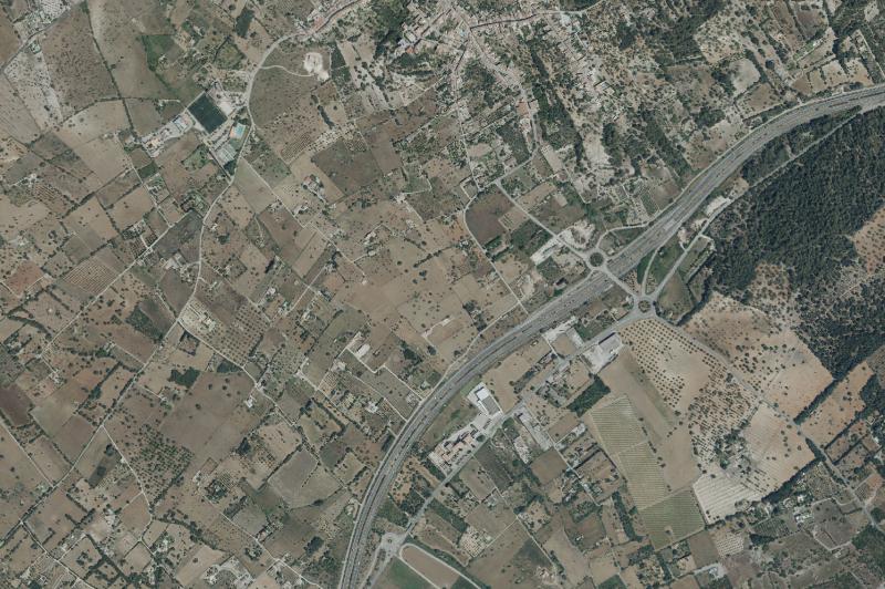 Ortofoto actual del núcleo de Campanet