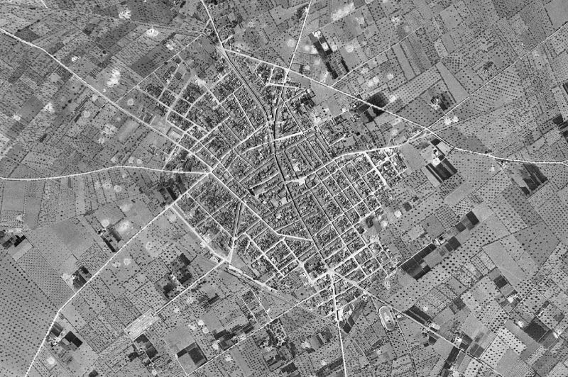 Ortofoto de 1956-1957 del núcleo de Campos