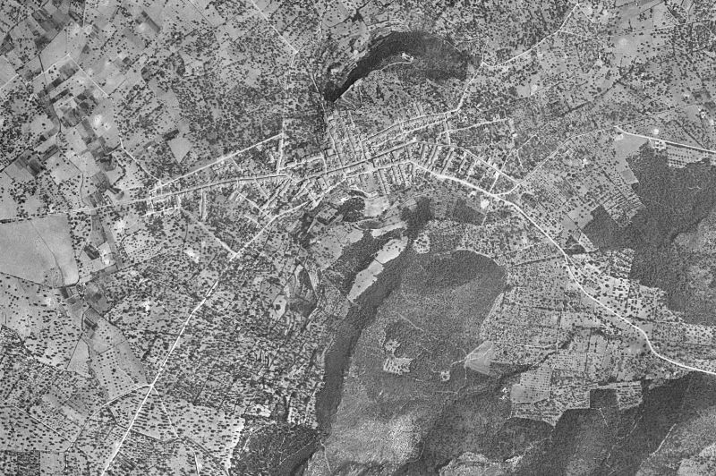 Ortofoto de 1956-1957 del núcleo de Capdepera