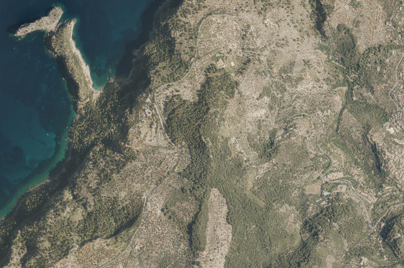 Ortofoto actual del núcleo de Deià