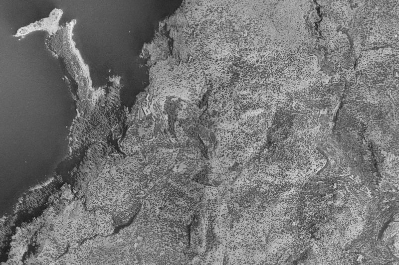Ortofoto de 1956-1957 del núcleo de Deià