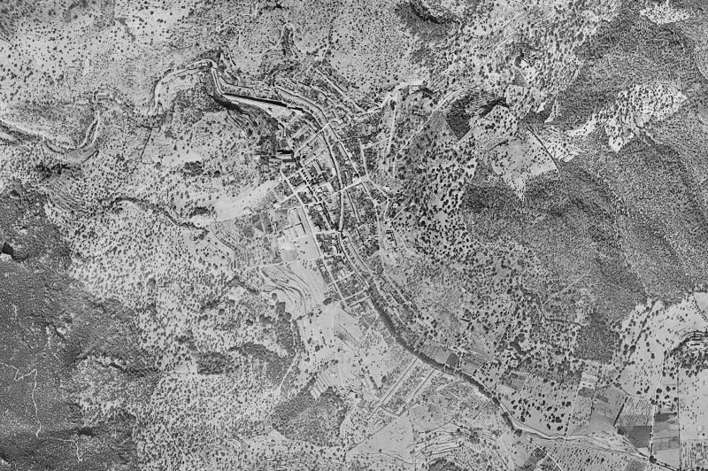 Ortofoto de 1956-1957 del núcleo de Esporles