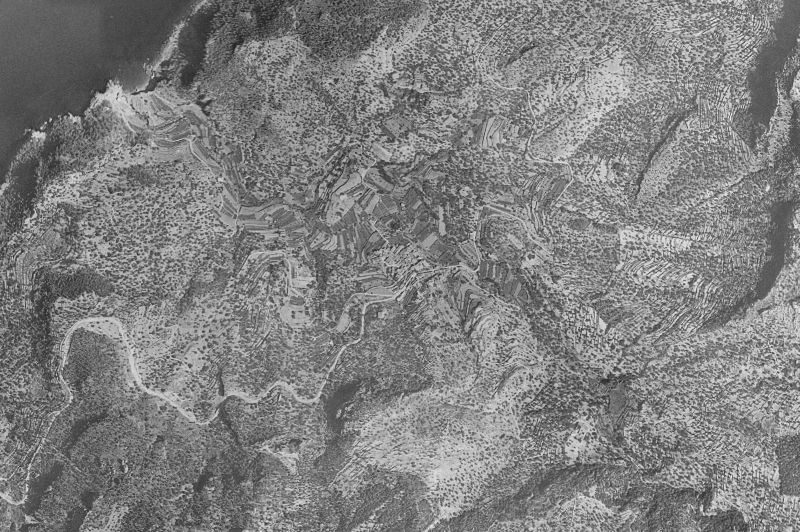 Ortofoto de 1956-1957 del núcleo de Estellencs