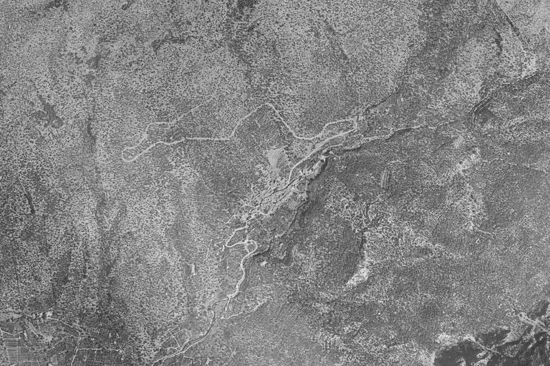 Ortofoto de 1956-1957 del núcleo de Fornalutx
